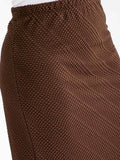 PLUS textured long length skirt brown
